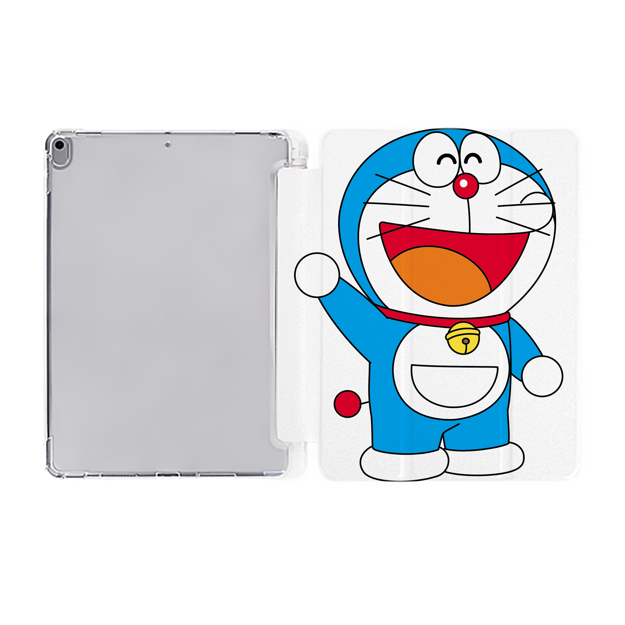 （画像用） ドラえもん Doraemon IPad ケース ペン収納付き 三つ折りスタンド PUレザー×シリコン 対応機種9.5/10.5/10.9インチ